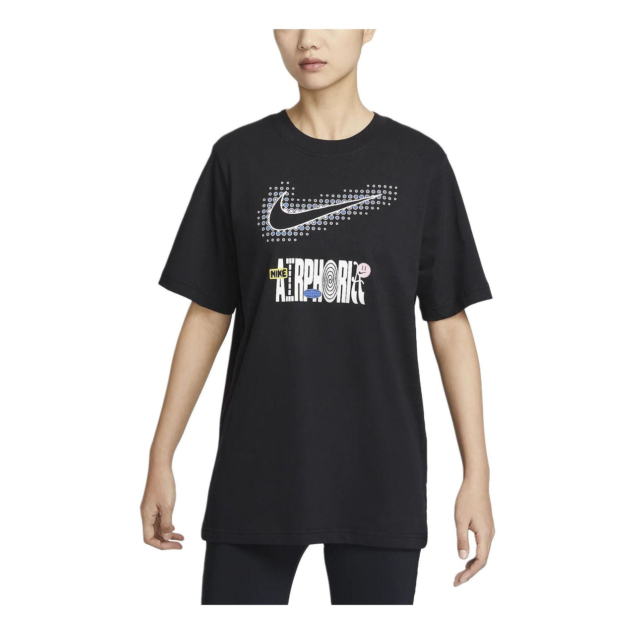 (WMNS) Nike Sportswear Graphic T-Shirt Asia Sizing 'Black' FV4263-010