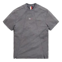 KITH Splicing Gradient Logo Round Neck Short Sleeve Unisex Brown KH3818-108