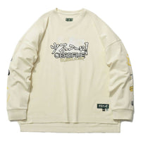 Li-Ning BadFive Graphic Long Sleeve T-shirt 'Beige' AHSR483-1