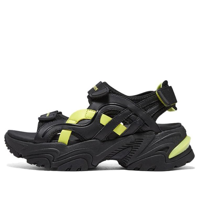 (WMNS) Skechers Stamina V2 'Black Yellow' 119862-BKLM