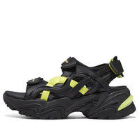 (WMNS) Skechers Stamina V2 'Black Yellow' 119862-BKLM