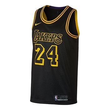 Nike Lakers City Edition Kobe Swingman 'Black Yellow' AJ6432-011