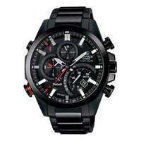 CASIO EDIFICE Quartz Waterproof Solar Powered Stainless Steel Strap Sports Sapphire Crystal Mens Black Analog EQB-501YDC-1AMPR