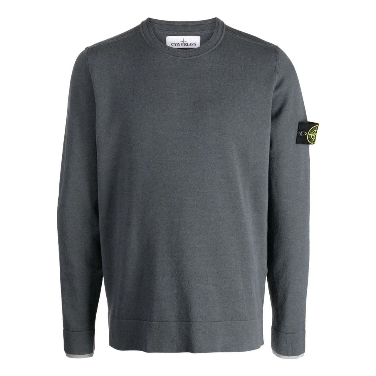 STONE ISLAND Logo Patch Sweater 'Lead Grey' 7915526A1-V0062