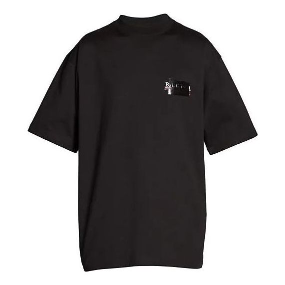 Balenciaga Gaffer T-Shirt Large Fit 'Black' 641675TNVG11089