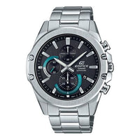CASIO Waterproof EDIFICE Black DialSilver Strap Mens BlackSilver Analog/Digital Combo EFR-S567D-1A