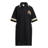 (WMNS) adidas Modern Collegiate Polo Dress 'Black Gold' HS1929