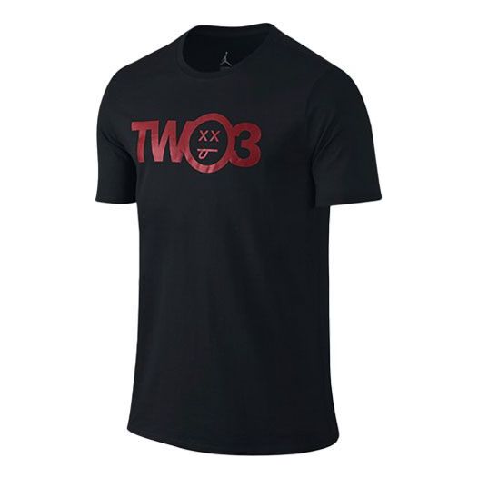 Air Jordan 12 TWO-3 T-Shirt 'Black' 789639-010