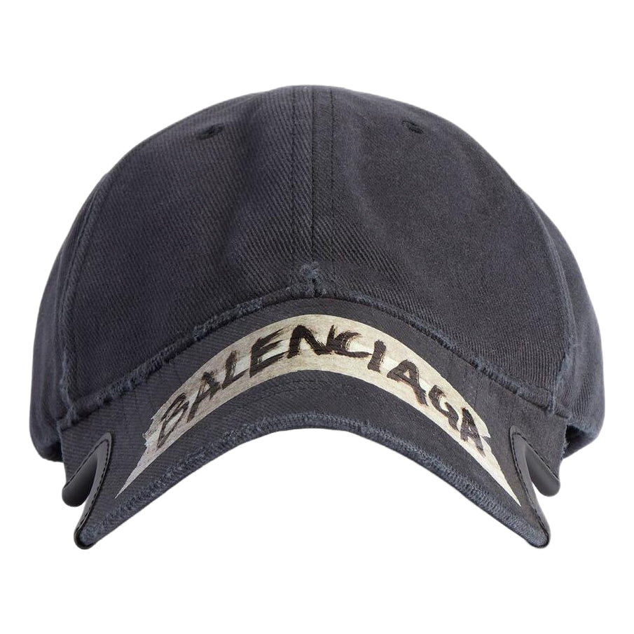 Balenciaga Masking Tape Cap 'Faded Black' 858087410B21041