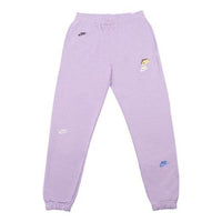 Men's Nike Multi-Color Embroidered Logo Sports Pants/Trousers/Joggers Purple DD4676-589