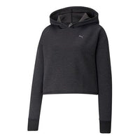 (WMNS) PUMA STUDIO Textured Training Skimmer Hoodie 'Black' 520993-01