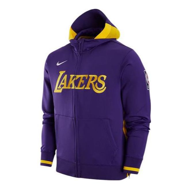 Nike NBA Logo Zipped Hooded Jacket 'Lakers Purple' DR2084-504