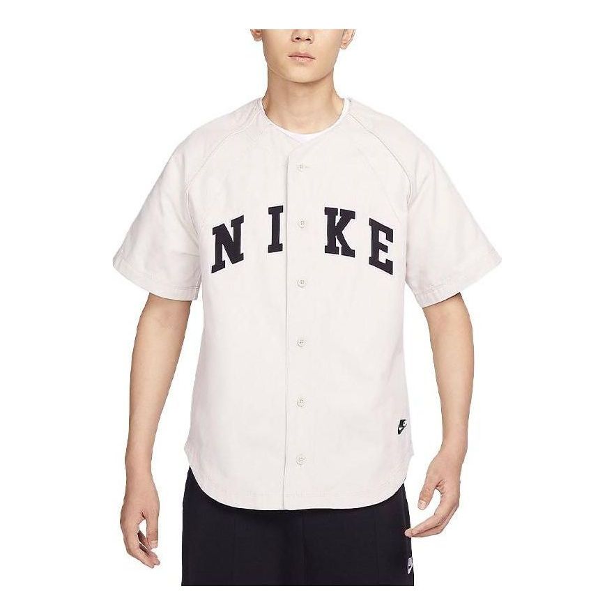 Nike Apricot Button Baseball Shirt 'White' FQ7001-104