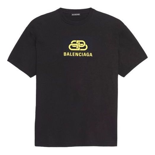 Balenciaga Interlocked BB Regular Fit T-shirt 'Black' 578139TEV481361