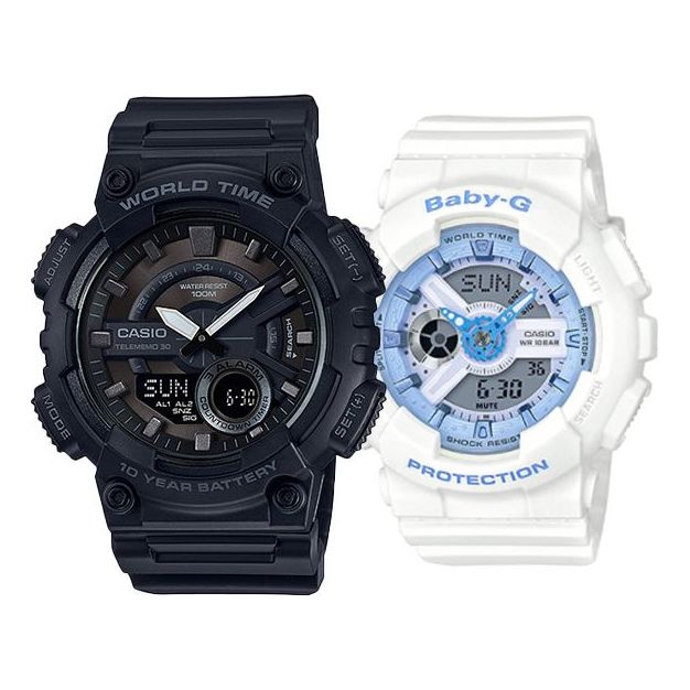 CASIO Baby-G 'Black & White' AEQ-110W-1B&BA-110BE-7A