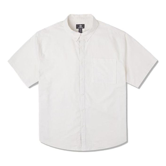 Converse Short Sleeve Basic Woven Shirt 'White' 10025290-A03