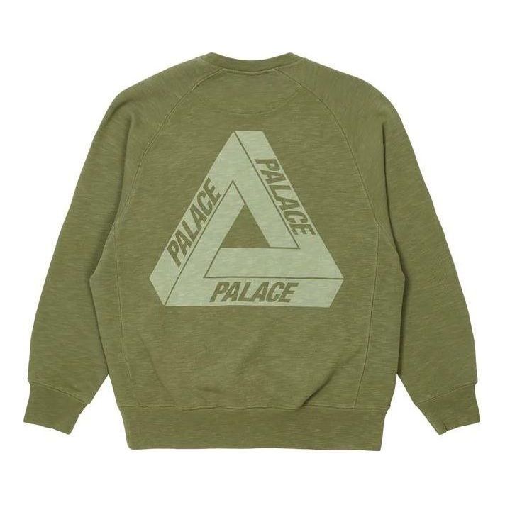 Palace Tri-Ferg Slub Crew 'Olive' P23CS143