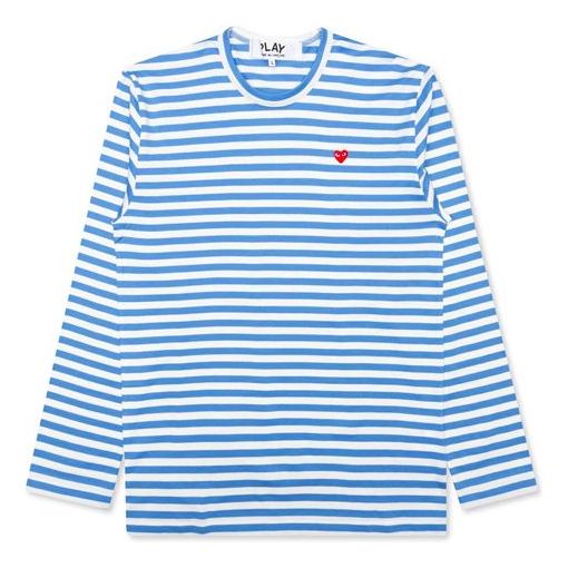 COMME des GARCONS PLAY Striped Long Sleeves Tee 'Blue White' AZ-T218-051-1