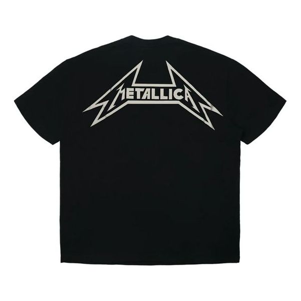 Men's Fear of God Metallica Back Printing Short Sleeve Black FOG-SS20-246