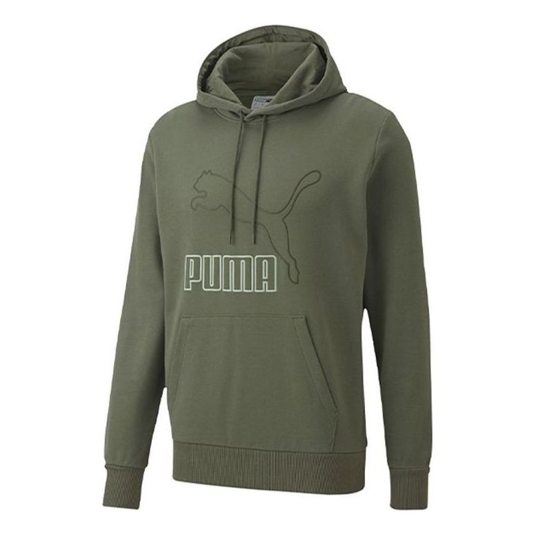 PUMA Classics Essentials Big Logo Hoodie 'Green' 599300-64