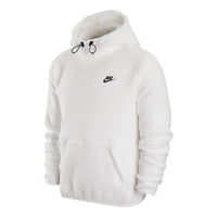 Nike Sport Logo Drawstring Hoodie 'White Black' DV8155-100
