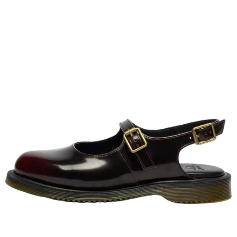 (WMNS) Dr. Martens Madaline Mary Jane Rub Off Leather Sling Back 'Cherry Red' 42133600