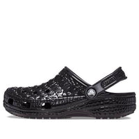 Crocs Classic Metallic Crocskin Clogs 'Black' 209093-040