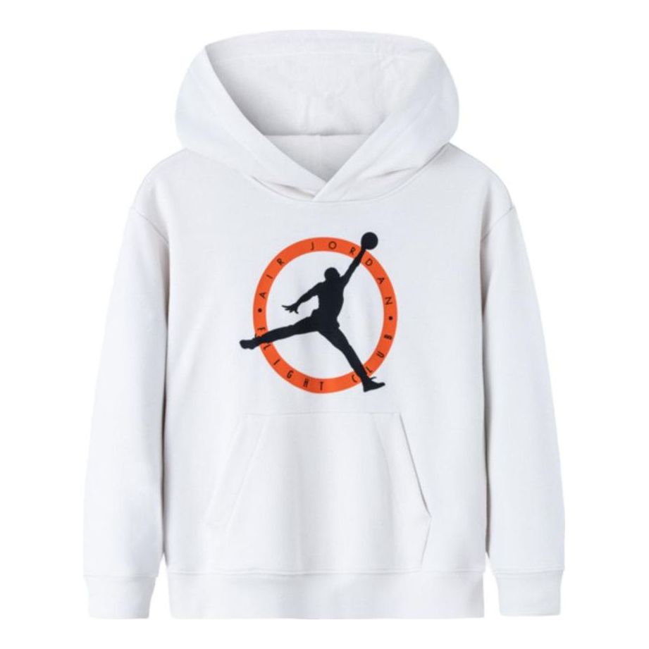 (GS) Air Jordan Official Authentic Velvet Sports Hoodie 'White' FJ5789-030