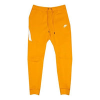 Nike Sportswear Tech Fleece Alphabet Printing Casual Sports Pants Yellow 805162-886