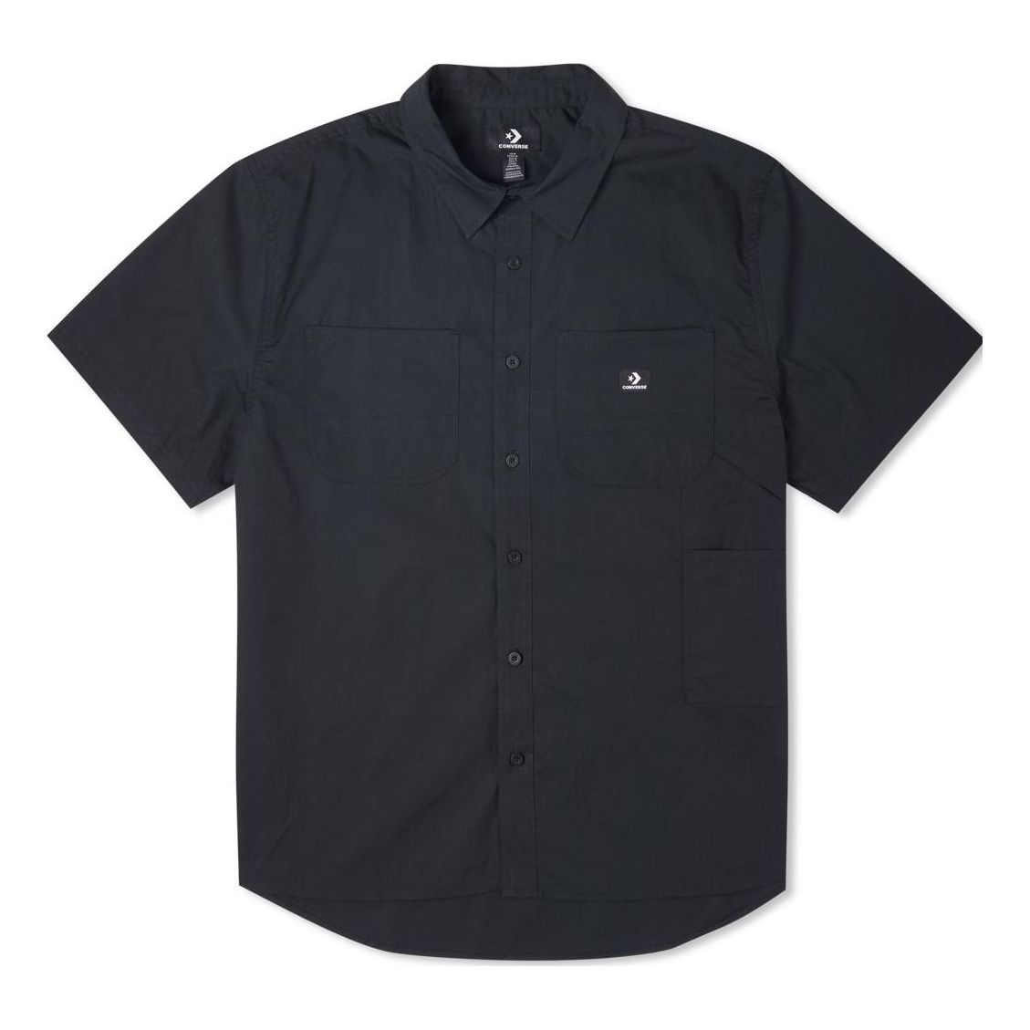 Converse Solid Woven Carpenter Button Down 'Black' 10023410-A01