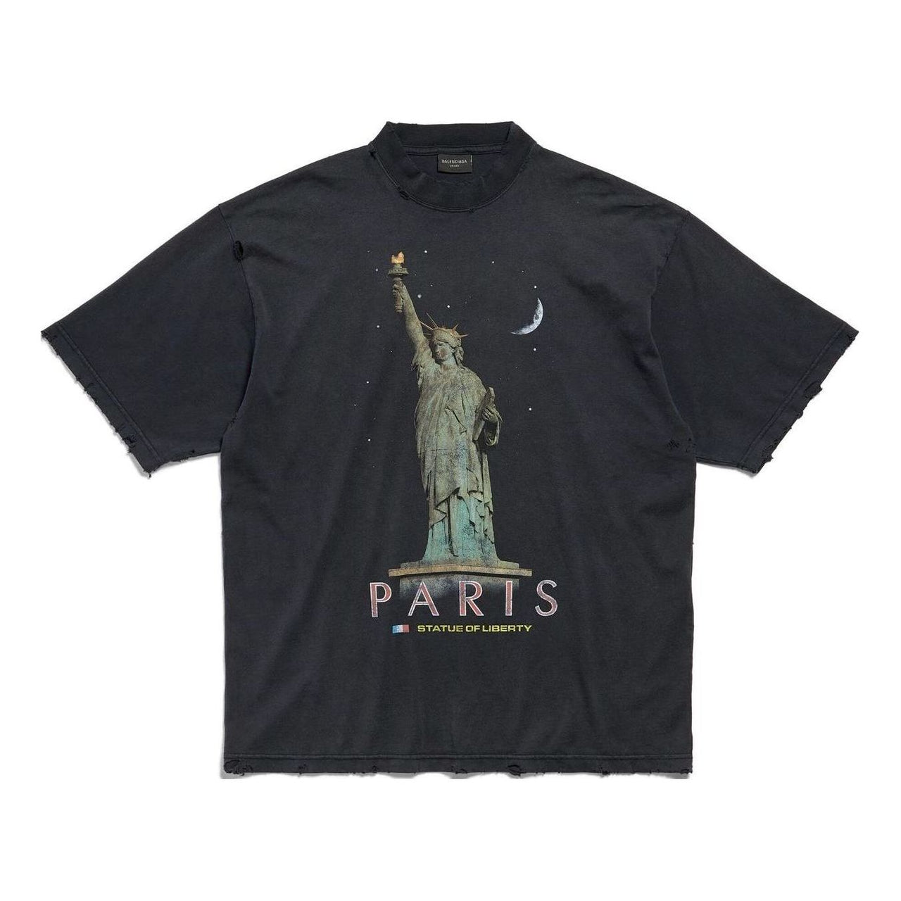 Balenciaga Paris Liberty T-Shirt 'Black' 764235TQVR91083