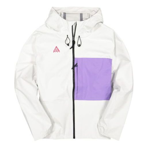 Nike MENS ACG 2.5L Packable Jacket White/Purple BQ7340-121