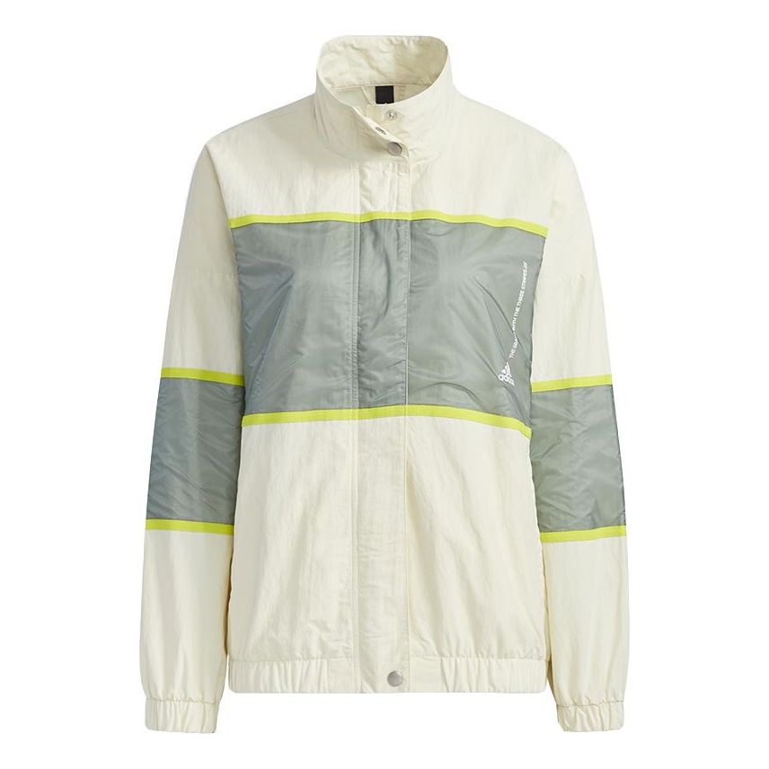 (WMNS) adidas W Word Wv Jkt Stand Collar Training Woven Sports Jacket Colorblock GM0683