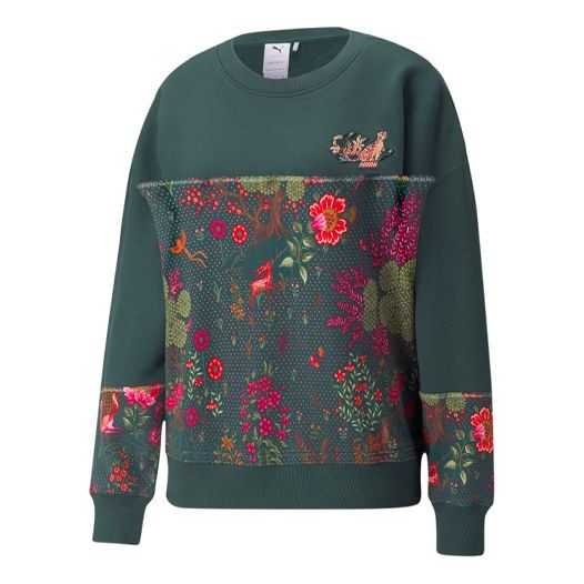 (WMNS) PUMA X Liberty Forever Crewneck 'Green' 532888-80