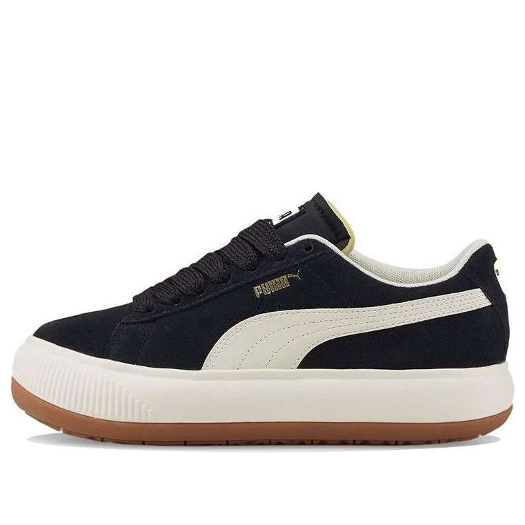 (WMNS) PUMA Suede Mayu Up Sneakers Black/White 381650-05