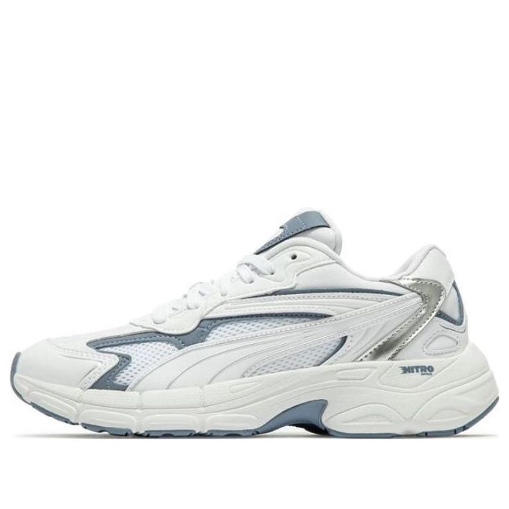 (WMNS) PUMA Teveris Nitro Metallic 'White Blue' 391098-04