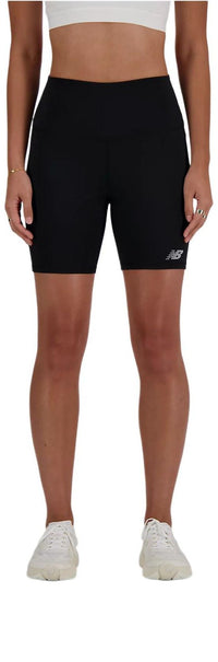 (WMNS) New Balance NB Harmony High Rise Short 6" 'Black' WS41114-BK