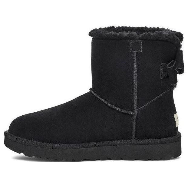(WMNS) UGG Mini Bailey Suede Bow 'Black' 1153514-BLK