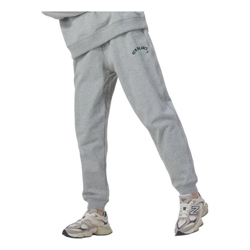(WMNS) New Balance Wordmark Logo Jogging Pants 'Grey' AWP41310-GHM