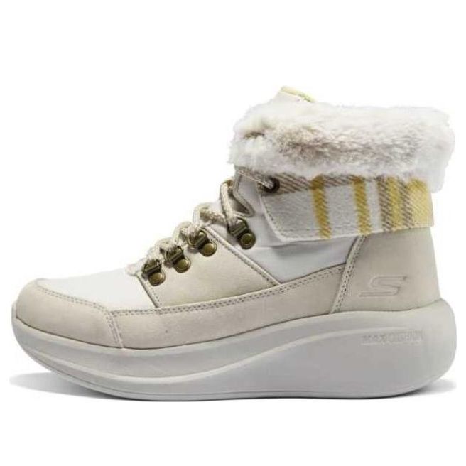 (WMNS) Skechers Winter Comfy Boots 'Beige White' 144672-NAT