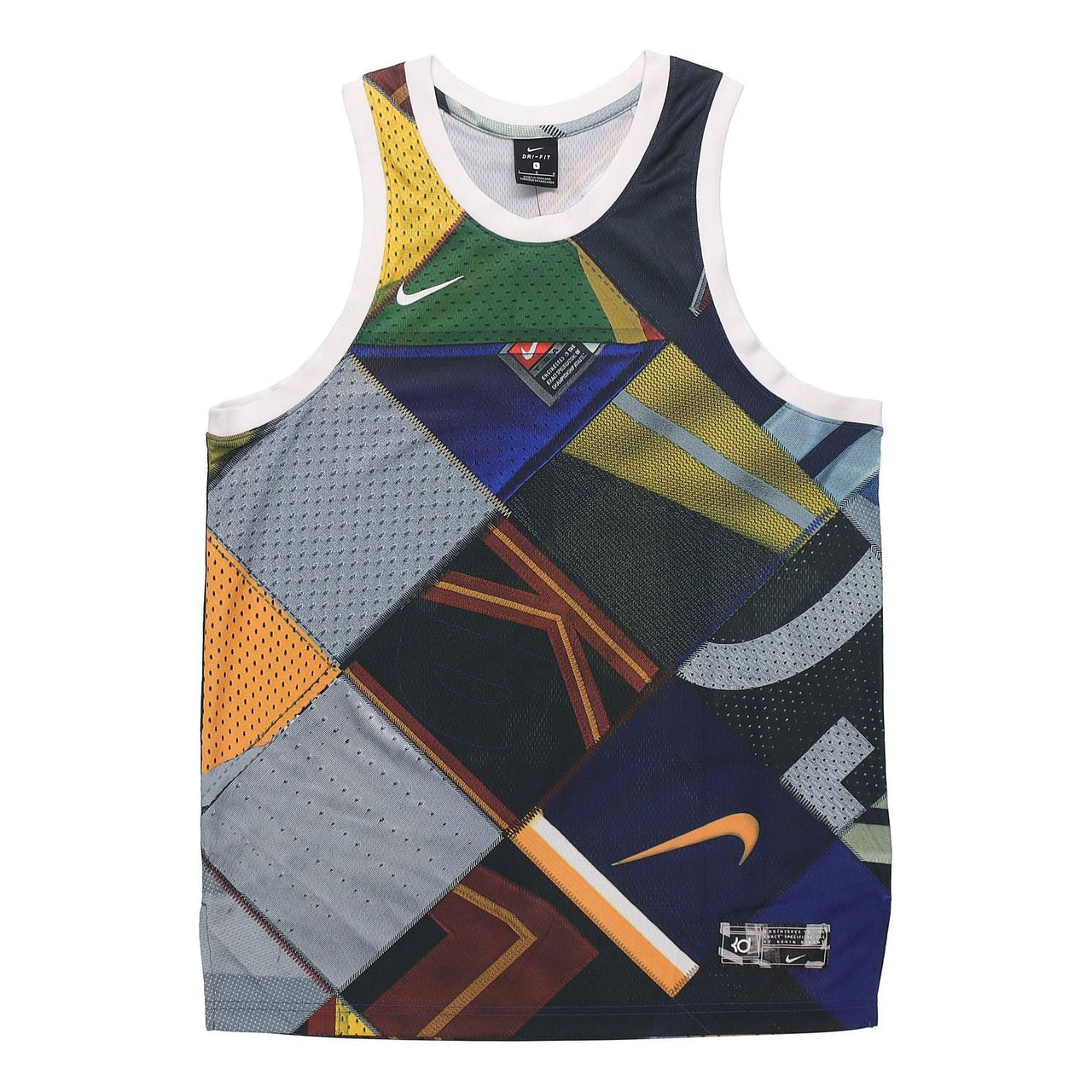 Nike KD HYPER ELITE Durant Basketball Sports Top Men Multi-Colorblock AT3188-495