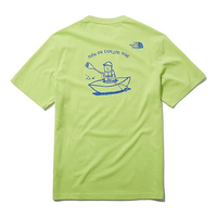 THE NORTH FACE Graffiti Character Small Logo Short Sleeve Couple Style Fluorescent Green NT7UL09C