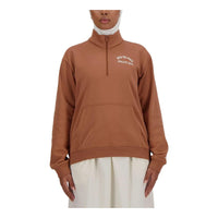(WMNS) New Balance Sportswear Greatest Hits Quarter Zip Top 'Brown' WT41538-WUT