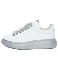 (WMNS) Alexander McQueen Oversized Sneaker 'White Silver' 553770WHWKV9071