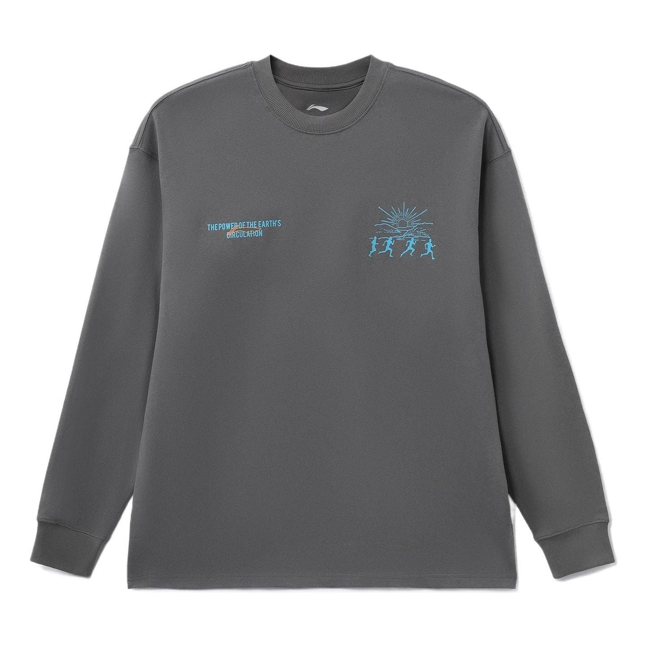 Li-Ning Power And Nature Graphic Sweatshirt 'Shadow Grey' AHSRB97-2
