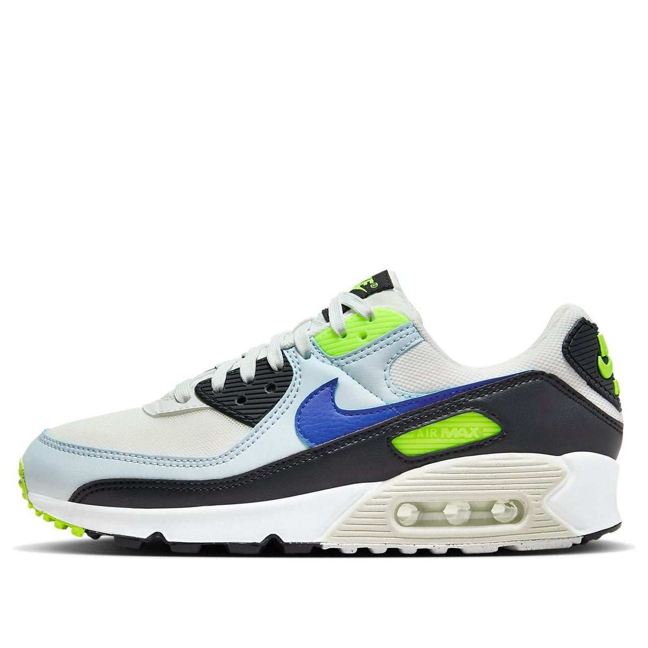 (WMNS) Nike Air Max 90 'White Volt Blue' DH8010-102
