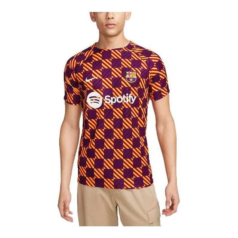 Nike Barcelona FC Pre Match Soccer Jersey 'Orange' DR4902-729