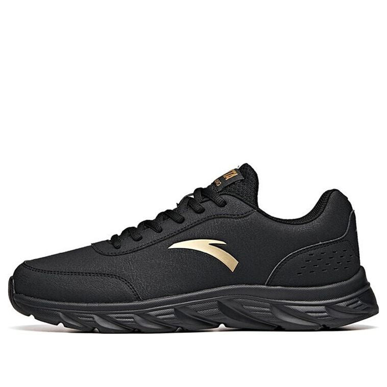 ANTA Running Series Sneakers Leather 'Black Gold' 91835529-9