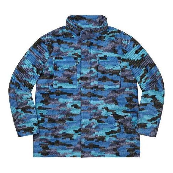 Supreme Logo Camo M-65 Jacket 'Blue Black' SUP-SS21-521