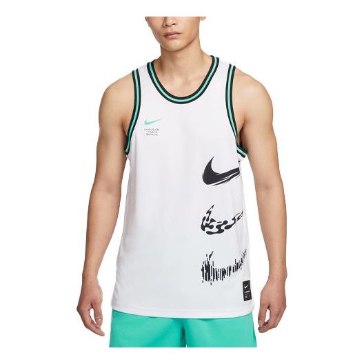 Nike DNA Unlock Your Space Basketball Jersey 'White' FJ7228-100